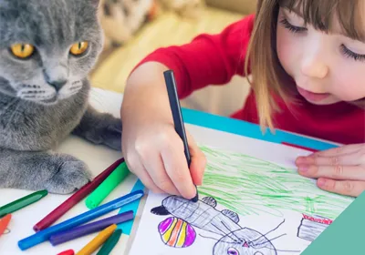 Cat Keeping children occupied